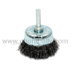 Cup Brush, Crimped W/ Shaft, Sali