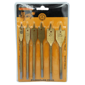 Flat Wood Drill Bit 6Pcs/ Set; PRC