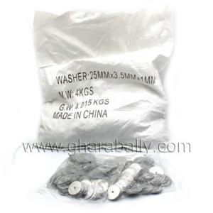 Galv. Flat Washers 25x3.5x1mm, 3.0kg