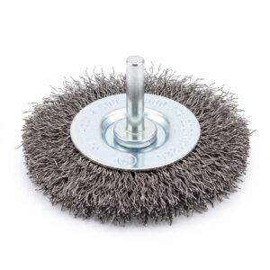 Wheel Brush, Crimped W/ Shaft, Sali