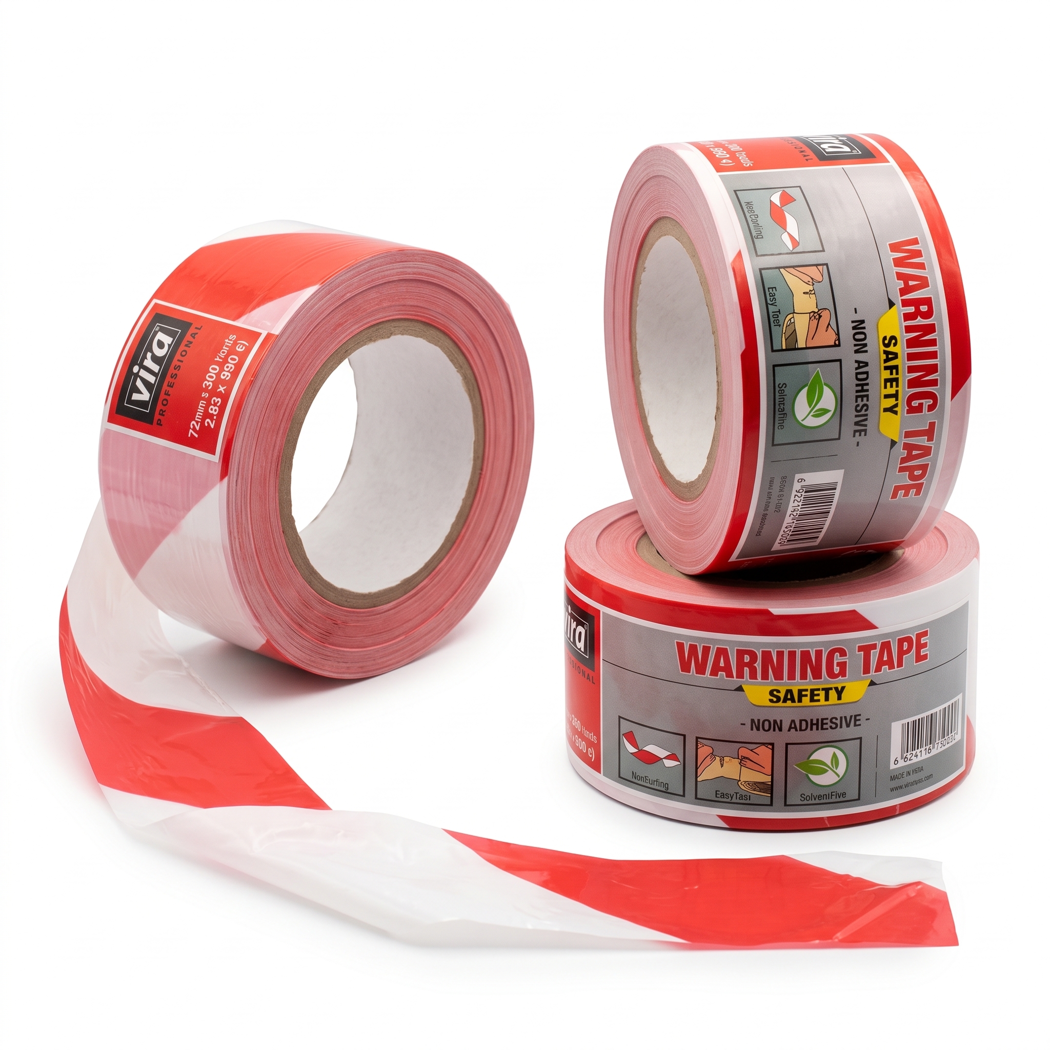Warning Tape R+W 7cm X 300Yds, Vira; UAE