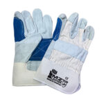 Leather Gloves Double palm White, MZ; Pakistan