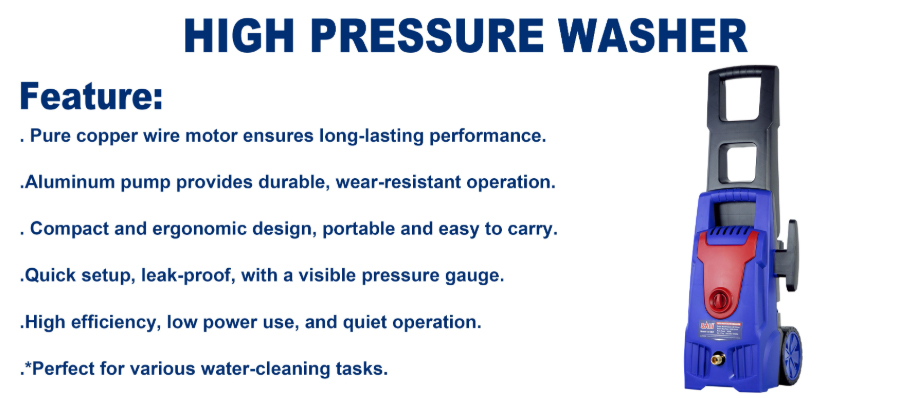 High Pressure Washer 110Bar #1400A, Sali - Image 2